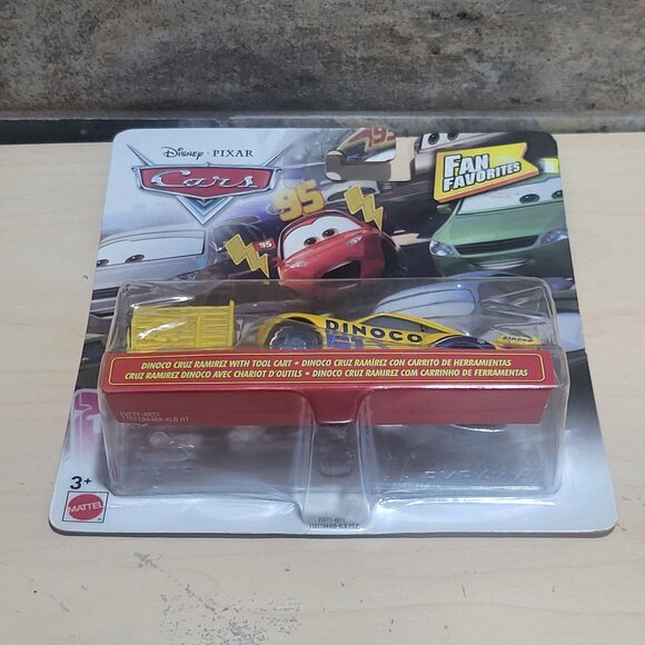 Disney Pixar Cars Fan Favorites Dinoco Cruz Ramirez Tool Cart Diecast Vehicle - Picture 3 of 9